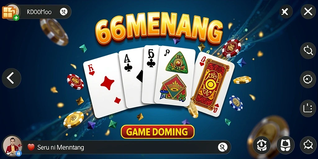 Tampilan gameplay Domino yang seru dan menarik.