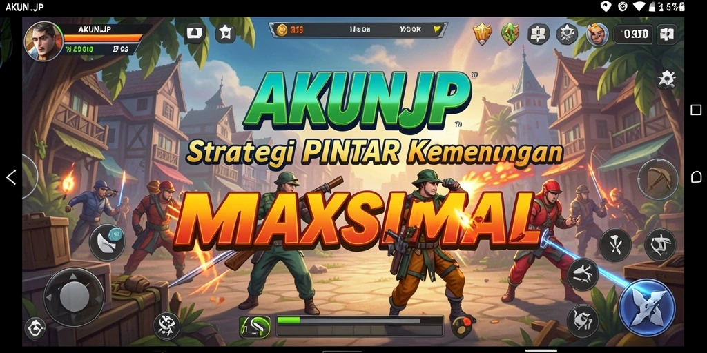 Tampilan gameplay <strong>AKUNJP</strong> yang mendebarkan dan penuh strategi.