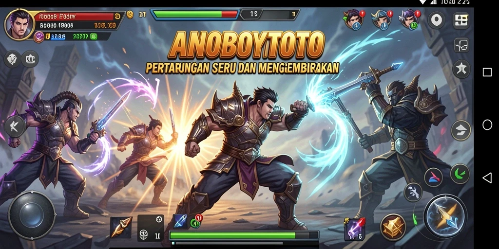 Screenshot ANOBOYTOTO menampilkan aksi pertarungan yang menegangkan.