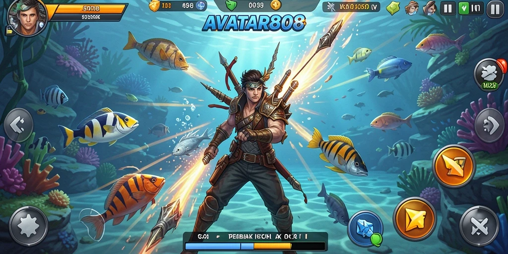 Tampilan gameplay seru menembak ikan di AVATAR808.