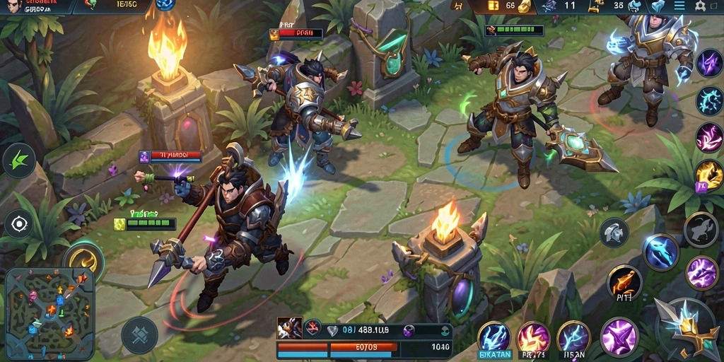 Screenshot E88 menampilkan aksi seru dalam pertarungan MOBA.