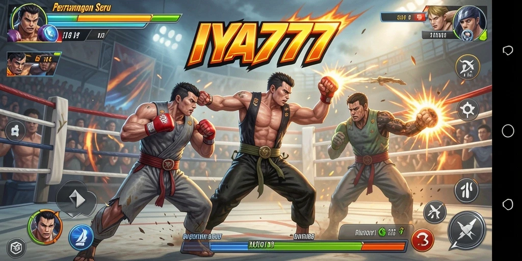 Tangkapan layar menampilkan aksi pertarungan seru dalam IYA777.