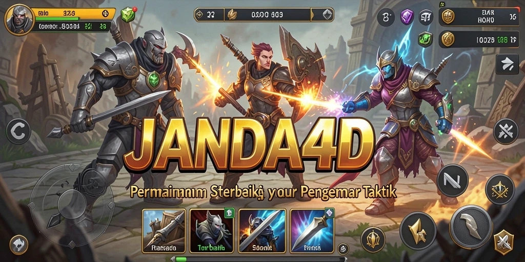 Tampilan gameplay menarik dari JANDA4D yang menantang strategi.