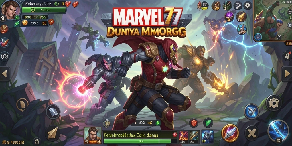 Tampilan gameplay <strong>MARVEL77</strong> yang menakjubkan dalam aksi petualangan MMORPG.