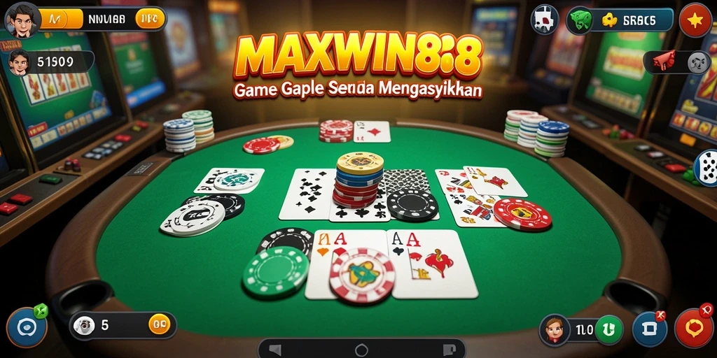 Gameplay seru MAXWIN88 saat bermain Gaple bersama teman.