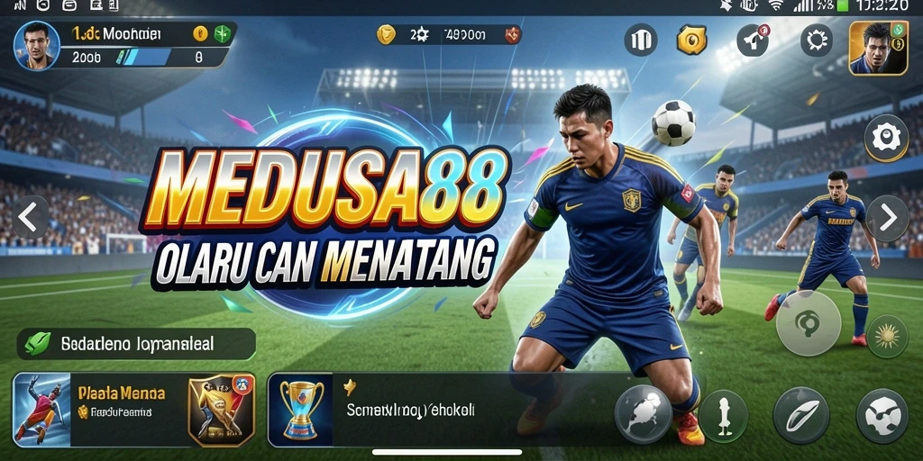 Tangkapan layar utama MEDUSA88 menunjukkan pemain bersaing dalam pertandingan olahraga yang seru.