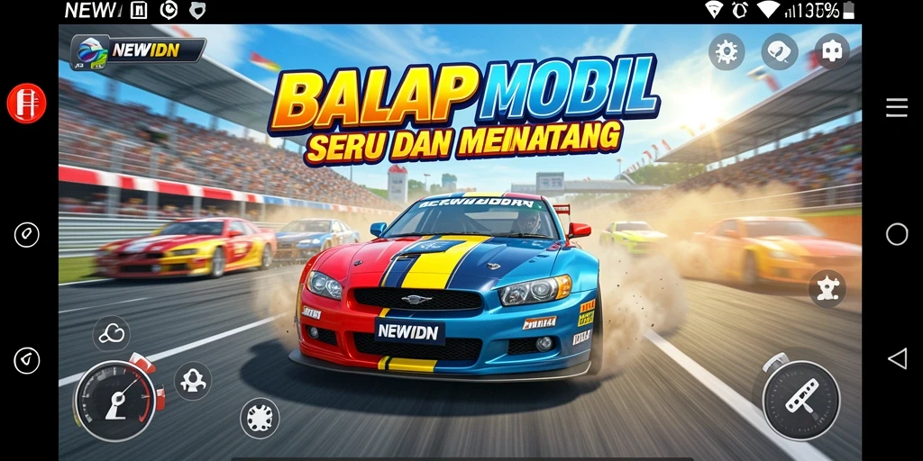 Tampilan gameplay Racing yang menegangkan di NEWIDN.