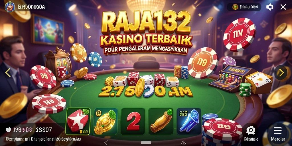 Tampilan gameplay kasino yang menarik dan interaktif di RAJA132.