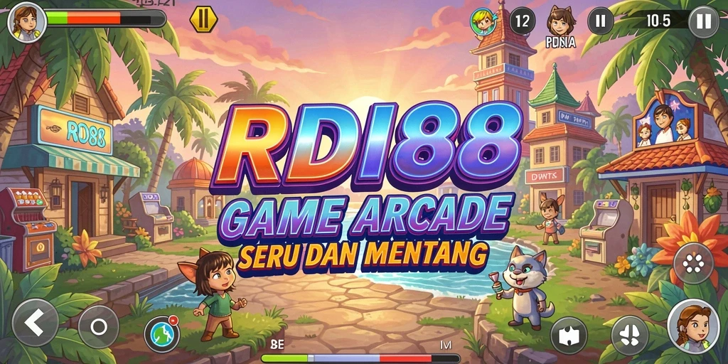 Screenshot gameplay RDI88 menampilkan tantangan seru dalam level arcade.