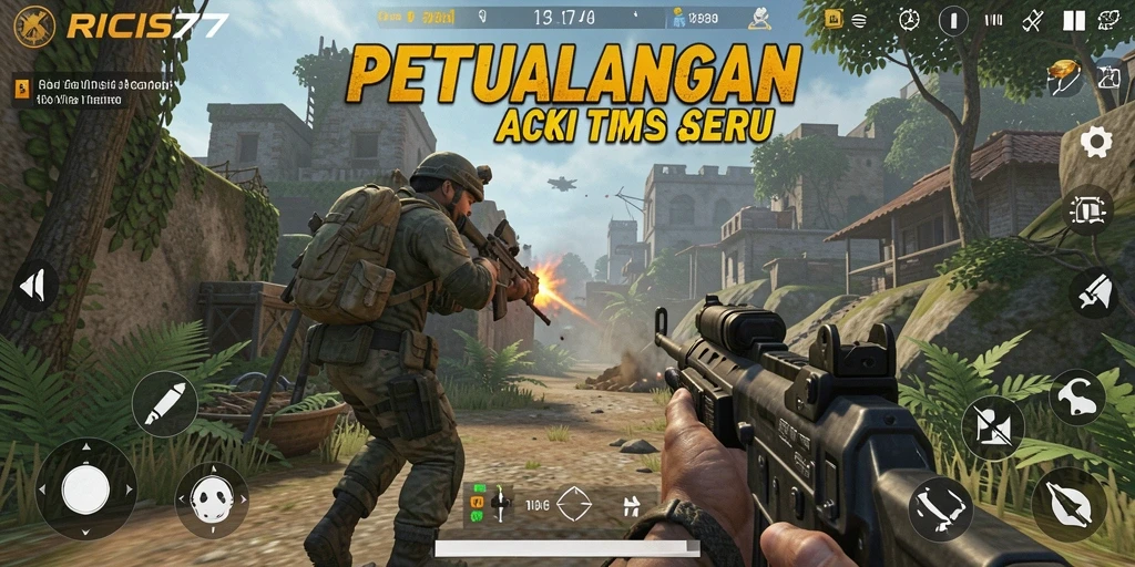 Tampilan aksi intens dalam gameplay RICIS77 yang menegangkan.