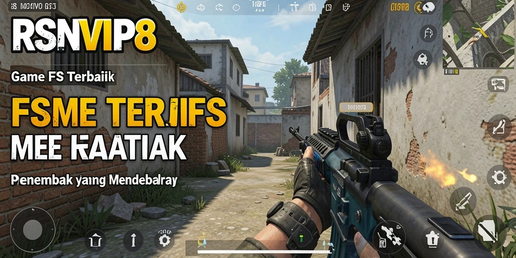 Screenshot RSNVIP8 menampilkan aksi menembak yang intens dan mendebarkan.