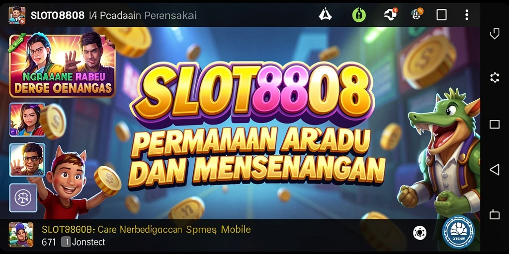 Screenshot utama SLOT8808 menampilkan gameplay seru dan menantang.