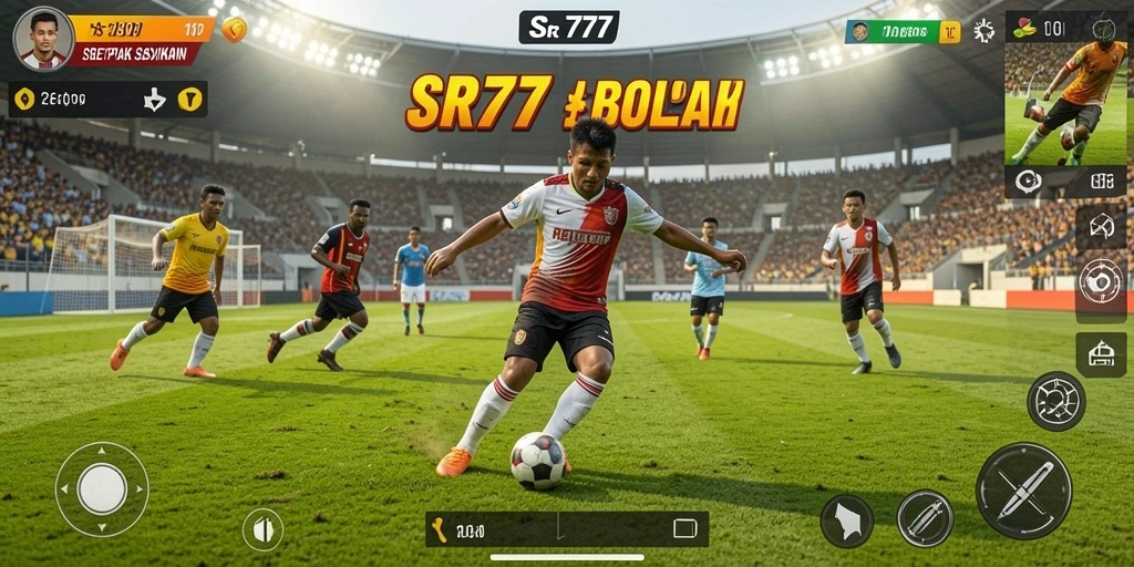 Tangkapan layar gameplay SR777 yang memukau dalam pertandingan sepak bola.