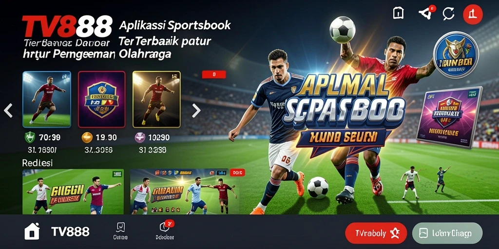Screenshot utama TV888 menampilkan momen taruhan olahraga yang mendebarkan.