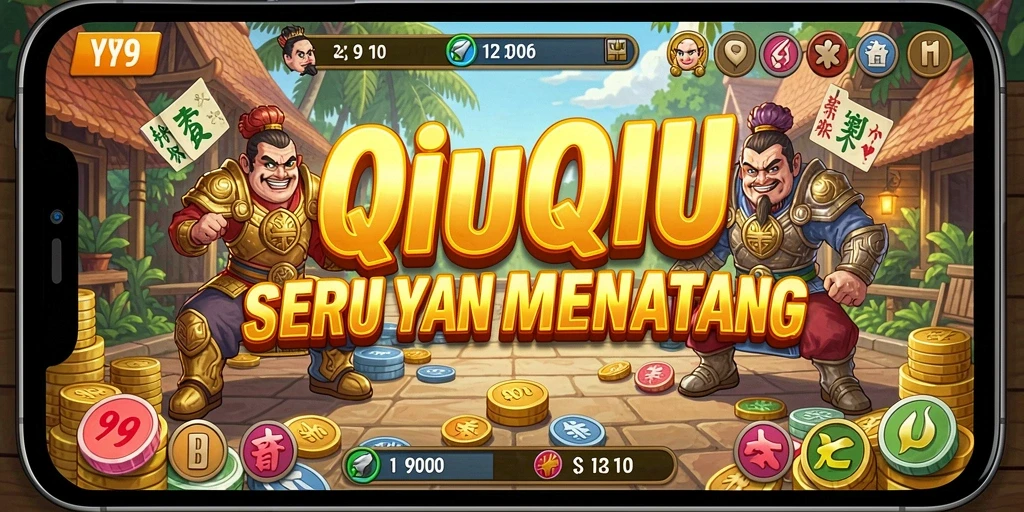 Screenshot gameplay Y89 menampilkan pertarungan QiuQiu yang seru.